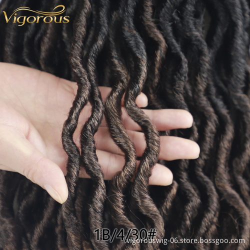 Vigorous faux locs crochet hair extensions for braids accessories private label gypsy locs wholesale braiding hair
